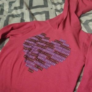 pink hoodie